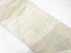 アンティーク　きりばめ風　花唐草模様織り出し袋帯（材料）